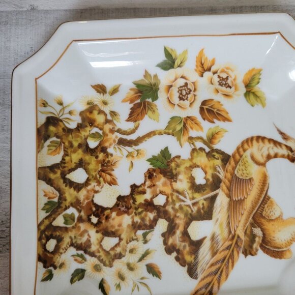 ANDREA BY SADEK SQUARE PLATE WITH PHEASANTS DESIGN 8916 - Picture 3 of 6
